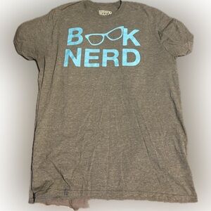 Book Nerd Adult Graphic Tee-Adult Size Large